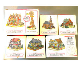 Liberty Falls Collection Buildings and Houses lot of 6 Vintage 1990s Boxed